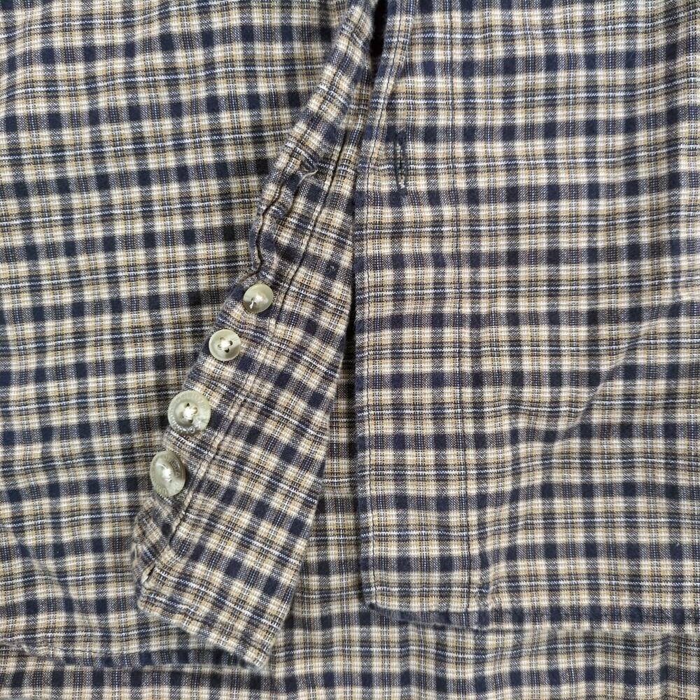 Columbia Men's XXL Brown Black Plaid Flannel Button Down Long Sleeve Shirt Chore - Picture 4 of 6